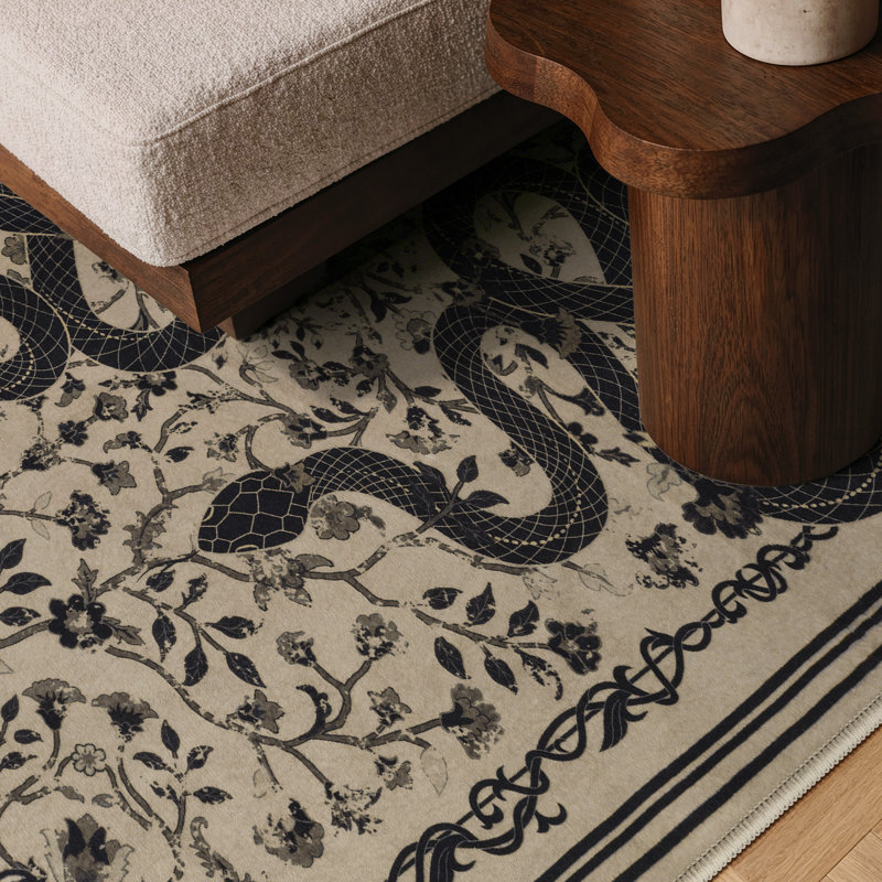 Tapis moelleux antidérapant pour salon Palos, Rectangulaire 8 pi x 10 pi