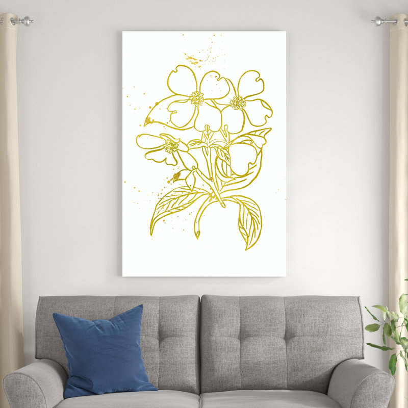 Fleurs d'or III, H 32 po x l 48 po x P 1,25 po