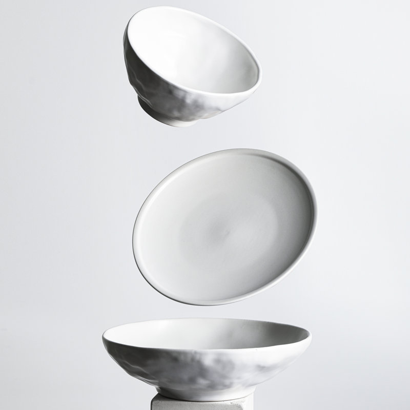 White Ceramic 16-Piece Minimalist Dinnerware Set