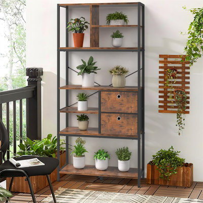 Barty 180cm H x 38cm W Metal Standard Bookcase