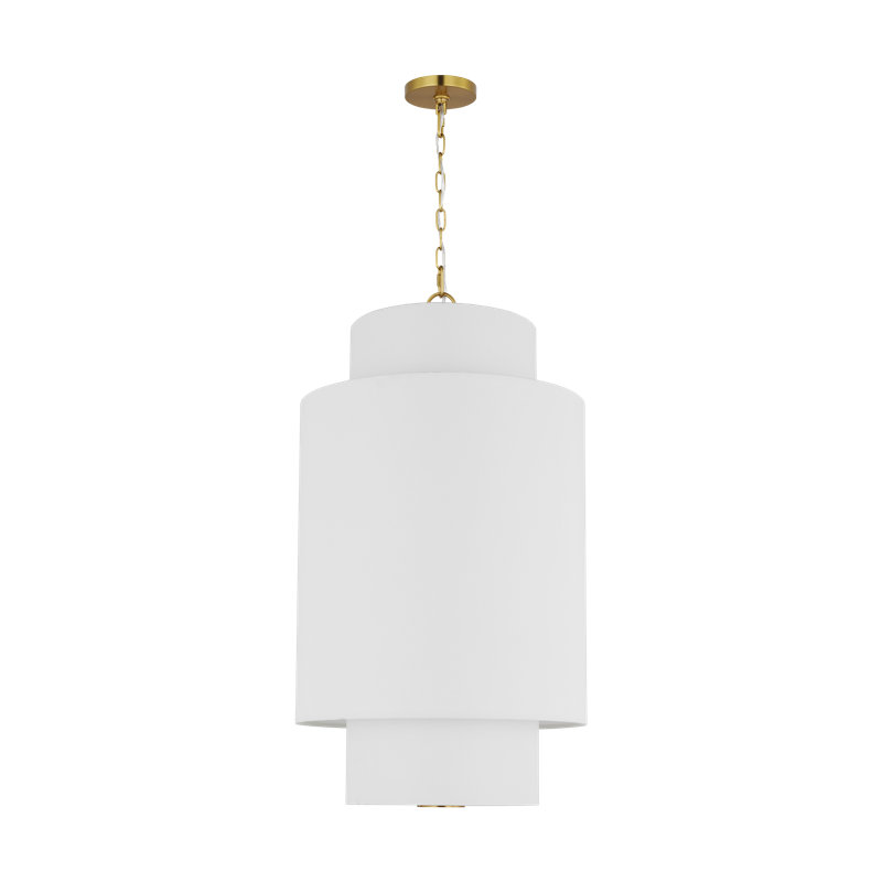 Sawyer Pendant, 27.38" H x 15" W x 15" D, Burnished Brass, 1