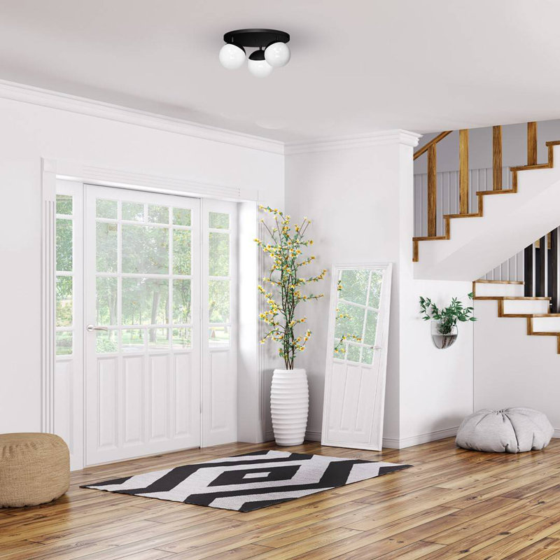 Parette Glass Semi Flush Mount