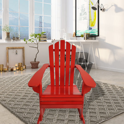 Chaise inclinable rouge pour terrasse, patio et arrière-cour