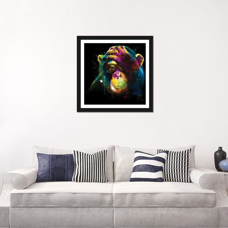 Reproduction d’art graphique, "Darwin preoccupations" par Patrice Murdock, Blanc, H 24 po x l 24 po x p 1 po