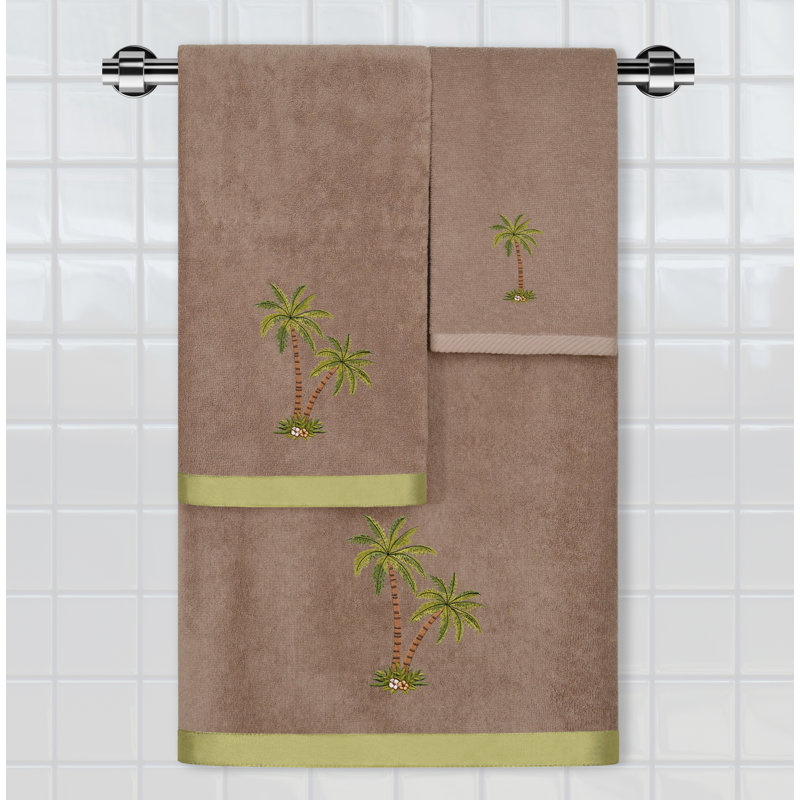 Anastasika 3 Piece Turkish Cotton Towel Set, Brown