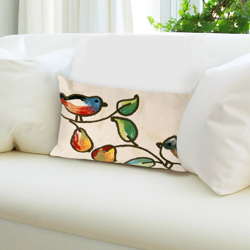 Outdoor Throw Pillow, Cream