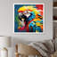 Pop Art perroquet Ara Portrait - art mural perroquet-1203710594-1203710612