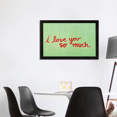 I Love You So Much II by Bethany Young - Floater Frame Print on Canvas