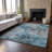 Premium Machine Washable Prisco Teal Rug-1353531878