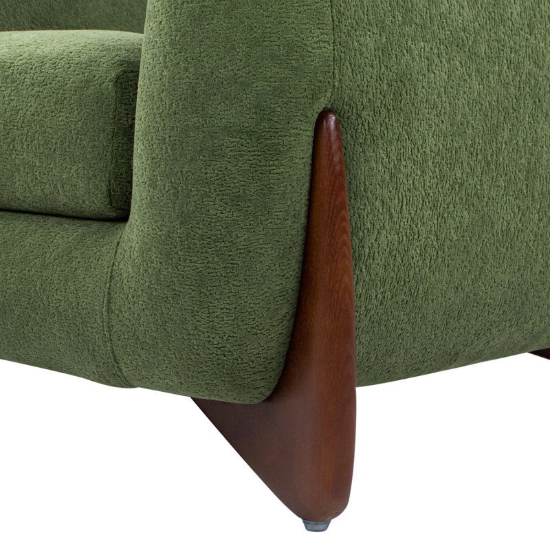 Chaise avec accoudoirs en sherpa 44 po Modern Alpine Modern