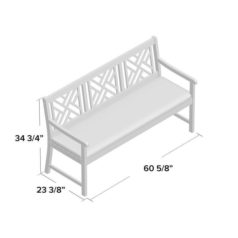 Banc de jardin en bois Stanwich, Naturel