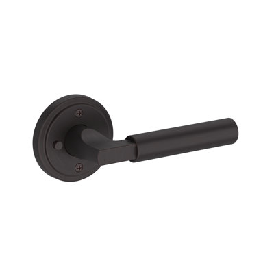 Lake Forest Privacy Lever with Stepped Round Rose in Polished Chrome