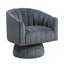 Fauteuil demi-tonneau en velours-412068187