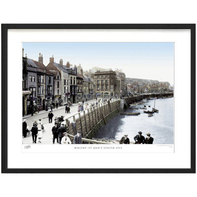 Whitby, St Ann's Staith 1913 by Francis Frith - Single Picture Frame Print