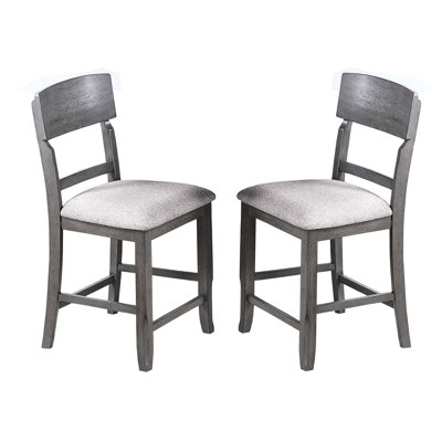 Gray Color Of 2 Back Design Fabric - Seated Dining High Chairs For A Functional And Stylish Room With Comfortable Upholstered Seat
