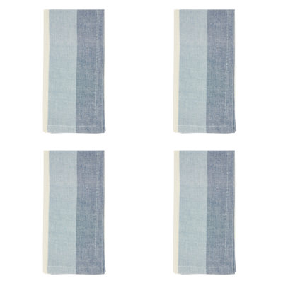 Anissa 100% Cotton Striped Square Napkin