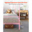 Twin Size Canopy Bed Frame, Metal Canopy Bed With Headboard & Four Posters