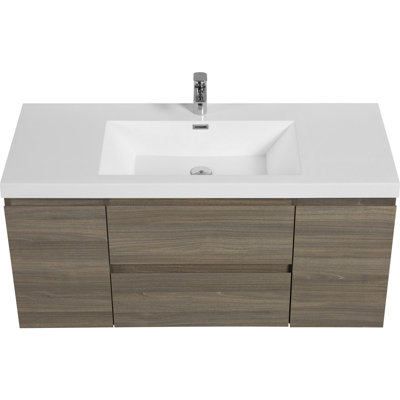 Meuble-lavabo mural moderne pour salle de bain