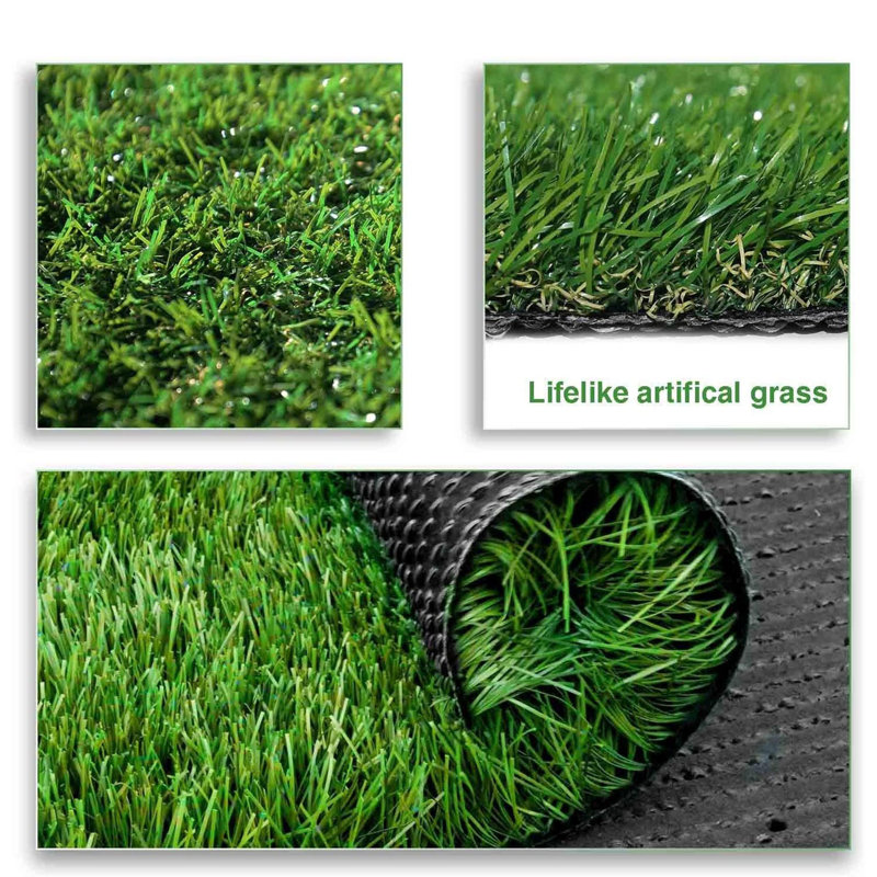 Kingfa Global Inc No UV Resistant Artificial Grass Turf Rug / Roll, 1.3" H x 78" W x 120" D