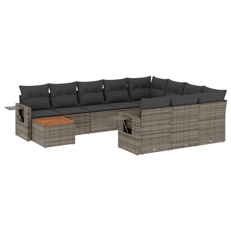 Ensemble de canapé de jardin Vidaxl gris