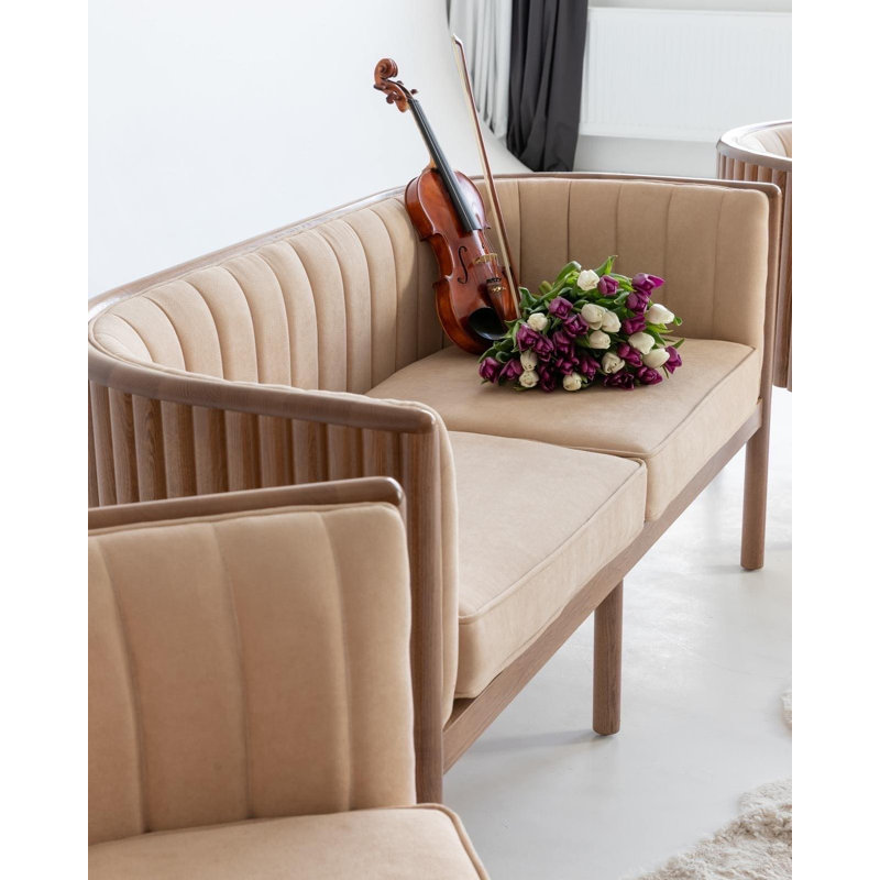 Alton Loveseat, Brown, Beige