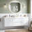 60" Floating Wall‑Mount Bathroom Vanity, Wood Melamine Cabinet with Resin & Calcium Carbonate Integrated Sink-245553183