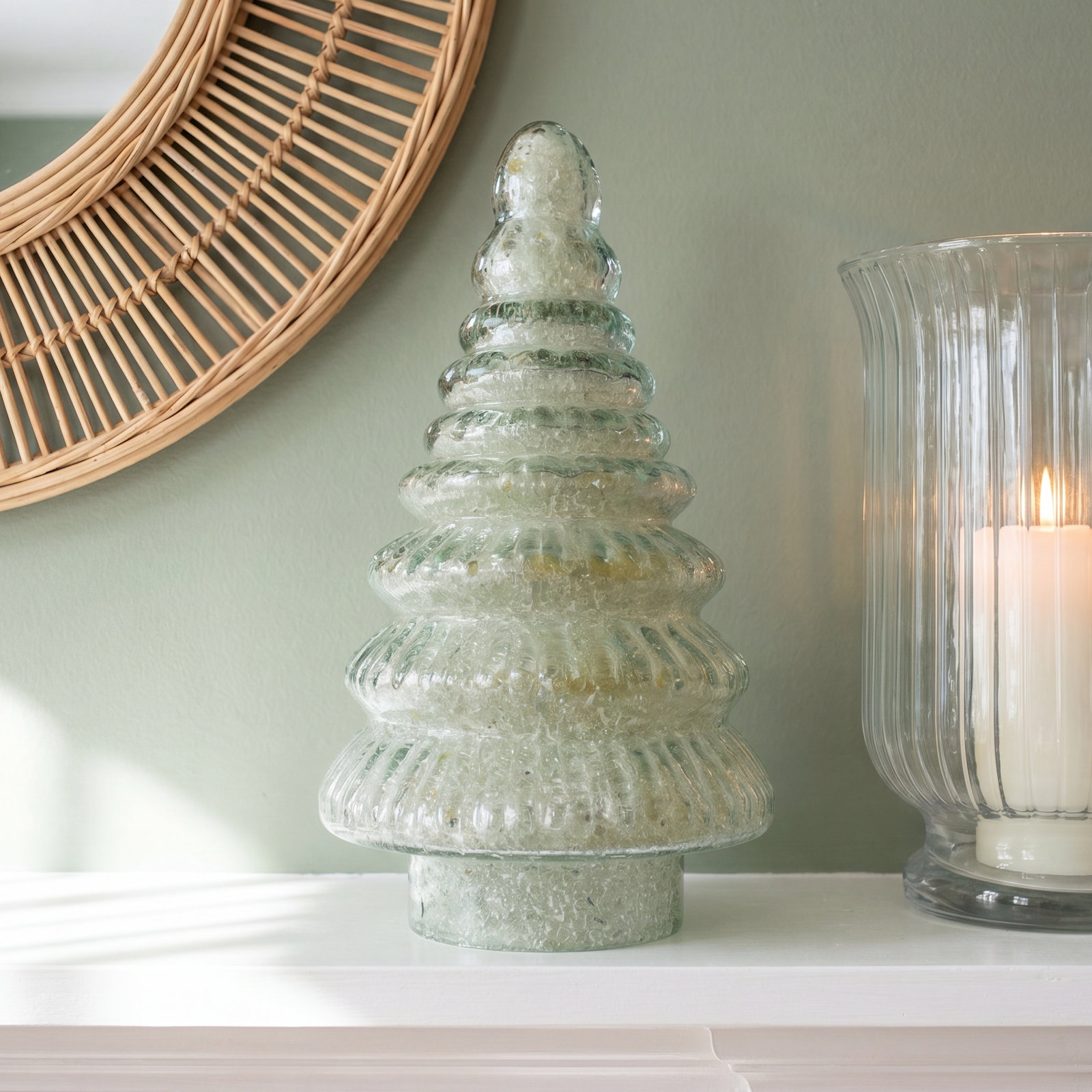 Embossed Glass Tabletop Tree