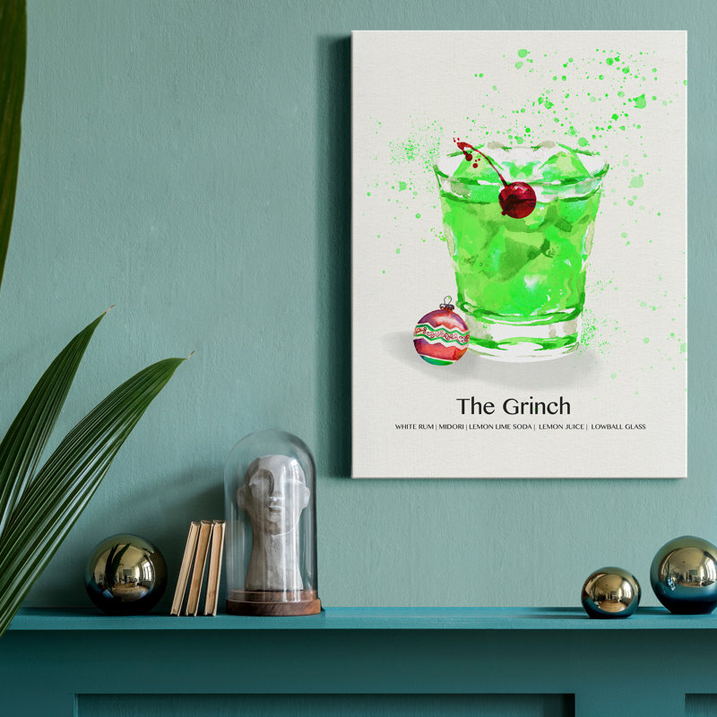 The Grinch Cocktail - Impression sur toile tendue, H 48 po x l 32 po x P 1 po