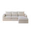 Canapé de 99 po sans méridienne avec méridienne, canapé modulaire rembourré en L de style moderne avec trois coussins, canapé rembourré en tissu Velours côtelé-2000739883-2000739924