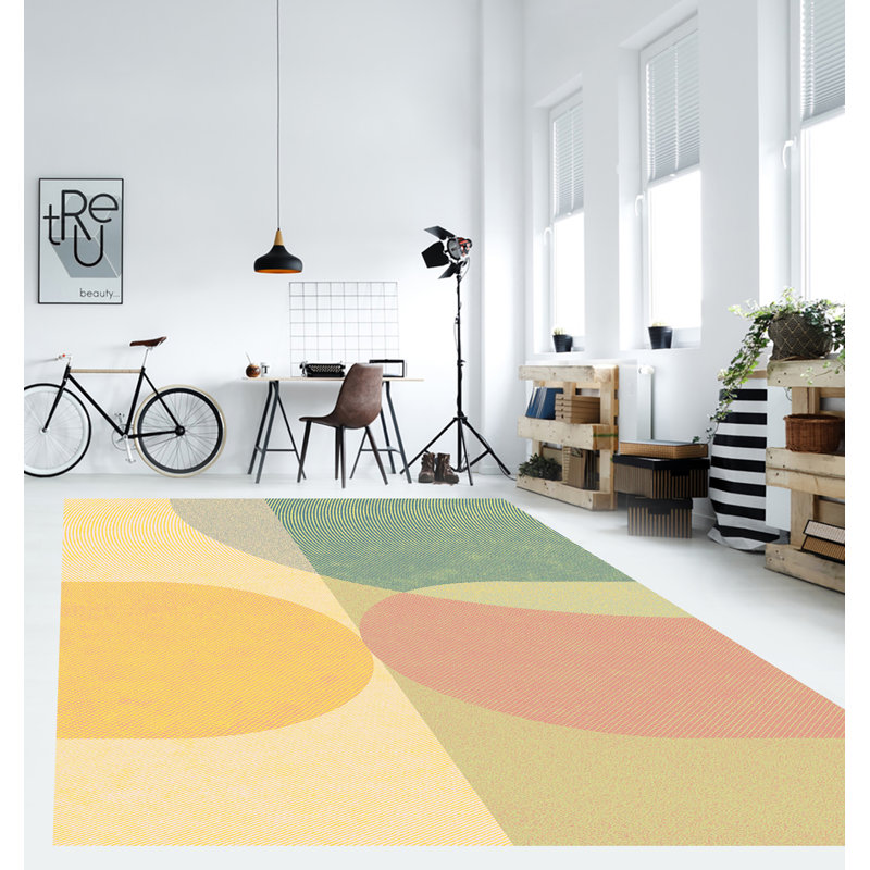 Godmond Vinyl Machine Printed Area Rug, Rectangle 5'3" x 7'10.5"