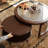 Brown Solid wood Round Coffee Table Sets