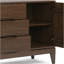 Buffet Harper en bois franc brun noyer