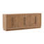 Humphrey's 86" Wide Pine Wood Sideboard, Black-1340380843