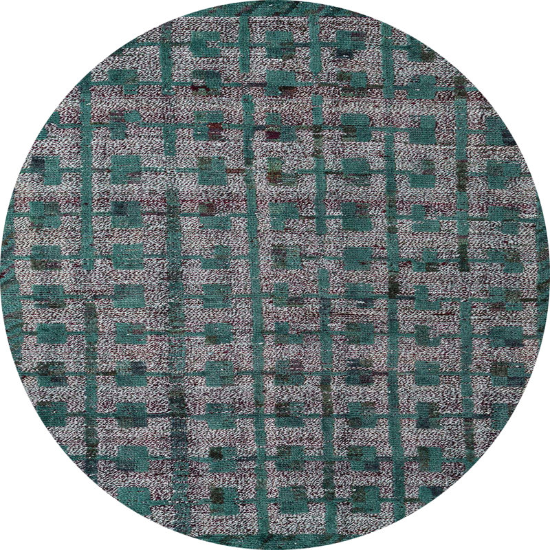 Tapis abstrait moderne 4465, Rond 7 pi