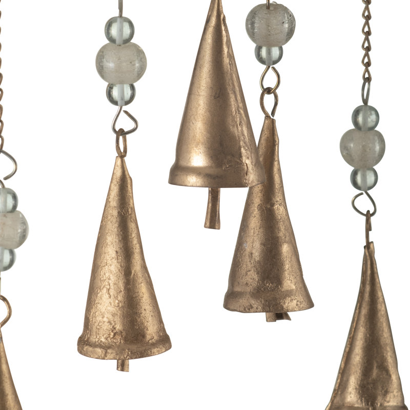 Decorative Butterfly Hanging Bell Windchimes for Outdoor and Yard Decor - Garden Art Wind Chimes for Home and Patio Decor - 24", Gold