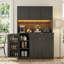Cabinet multifonctionnel avec rangement, lumières DEL et prises de courant-527803798-529476159-271260436