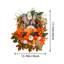 Couronne d'automne de campagne avec panneau de bienvenue et citrouilles, couronne d'automne de 17,7 po