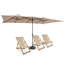 Parasol de patio de 15 pieds avec poignée à manivelle et dessus ventilé-106645410