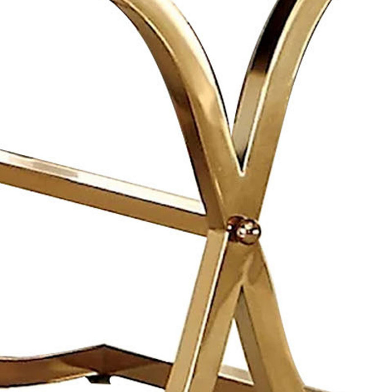Rakel End Table, Brass