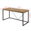 Bureau d'ordinateur à base de métal en chêne rustique Hulstein, 60 po-901084809