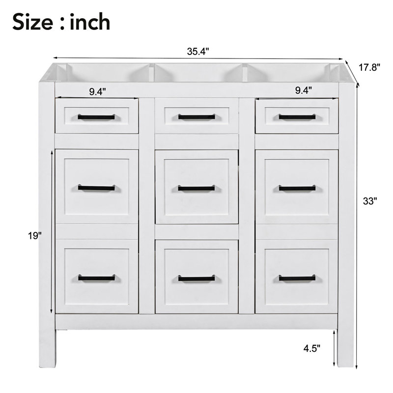 Base de meuble-lavabo simple 17,80 po seulement