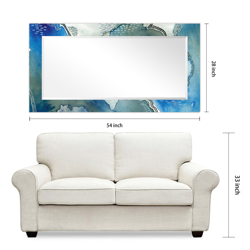 Chaim Glass Flat Mirror, 54" x 28"