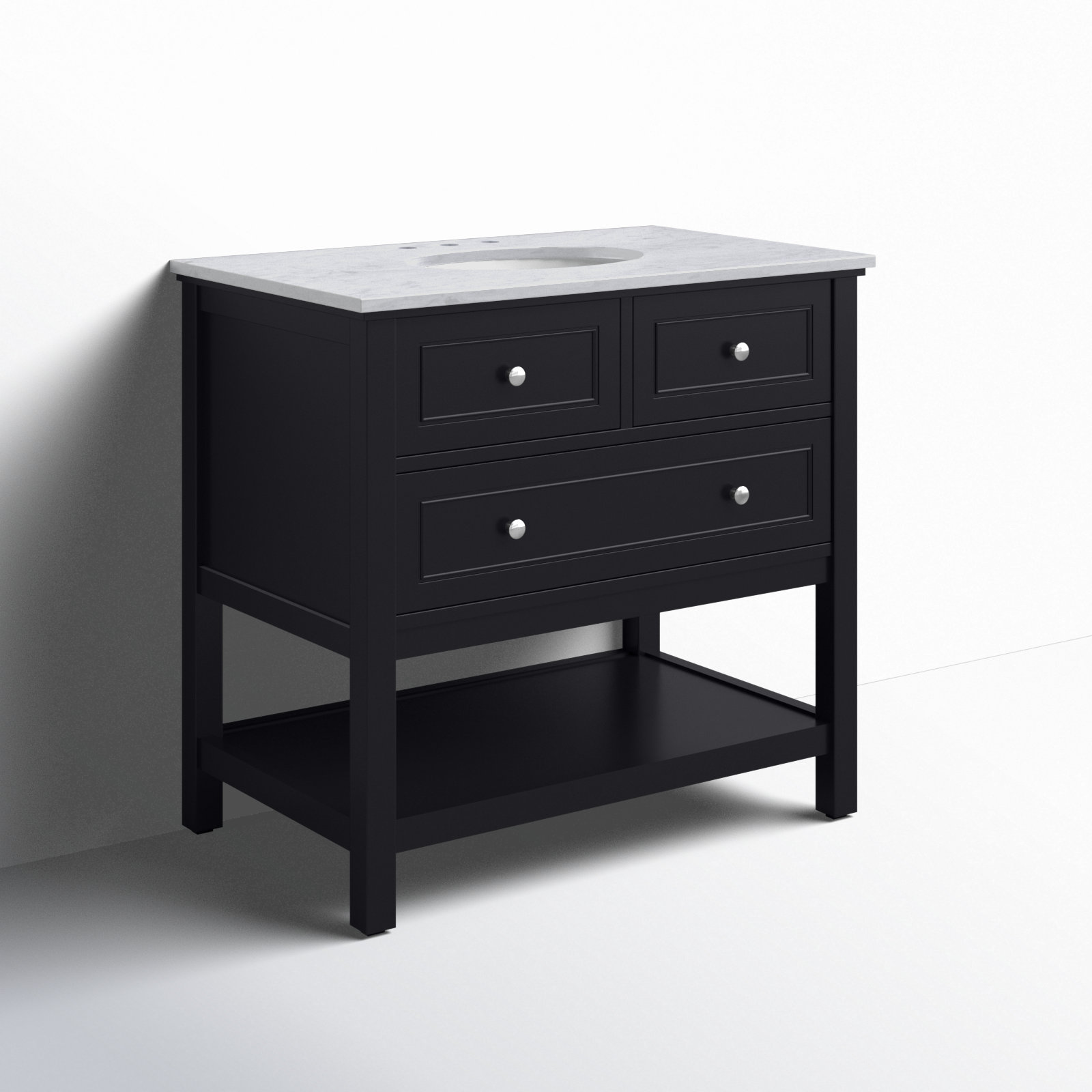 Bonsai 36" Single Sink Bathroom Vanity , Black
