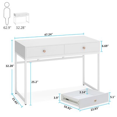 Everly Quinn Jahnke 47.24'' Desk & Reviews | Wayfair