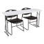 Chaise empilable en plastique robuste avec dossier profilé-50072354-50072353