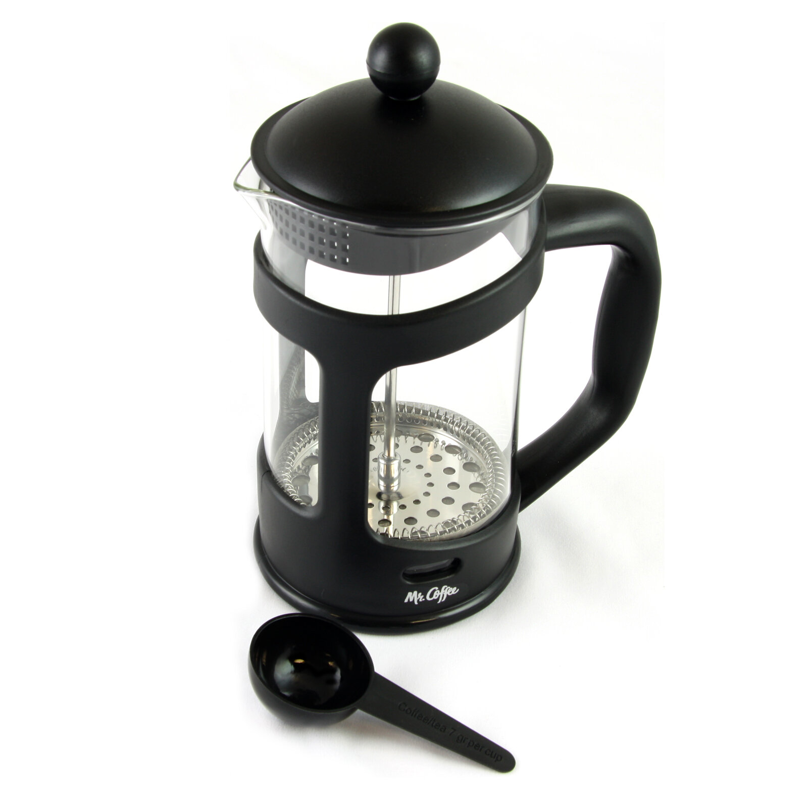 Gibson 4-Cup Mr. Coffee Cafe Oasis Glass Body French Press Coffee Maker