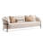 Lisbon Bouclé Sofa - Oyster/Matte Bronze