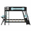 Lit superposé double pour bureau avec ports USB et rangement perforé-1858579419-1858579420