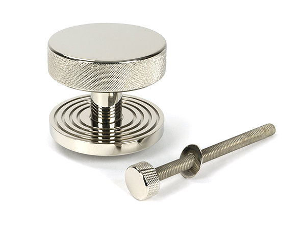 Brompton Single Dummy Door Knob , Polished Nickel