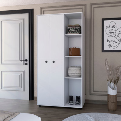 Armoire blanche à 1 tiroir
